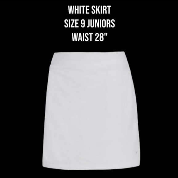 Soulmates White Just Above the Knee Skirt - Juniors Size 9- 28 Waist - Picture 3 of 3